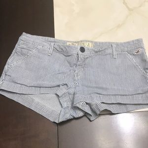 Cute blue and white striped shorts